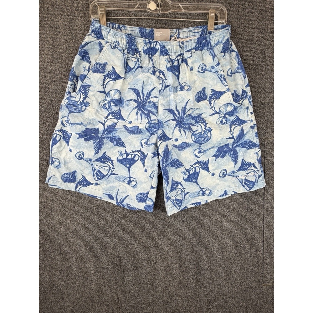 Men's Columbia PFG Super Backcast Water Shorts Marlin AOP Size S FM1107